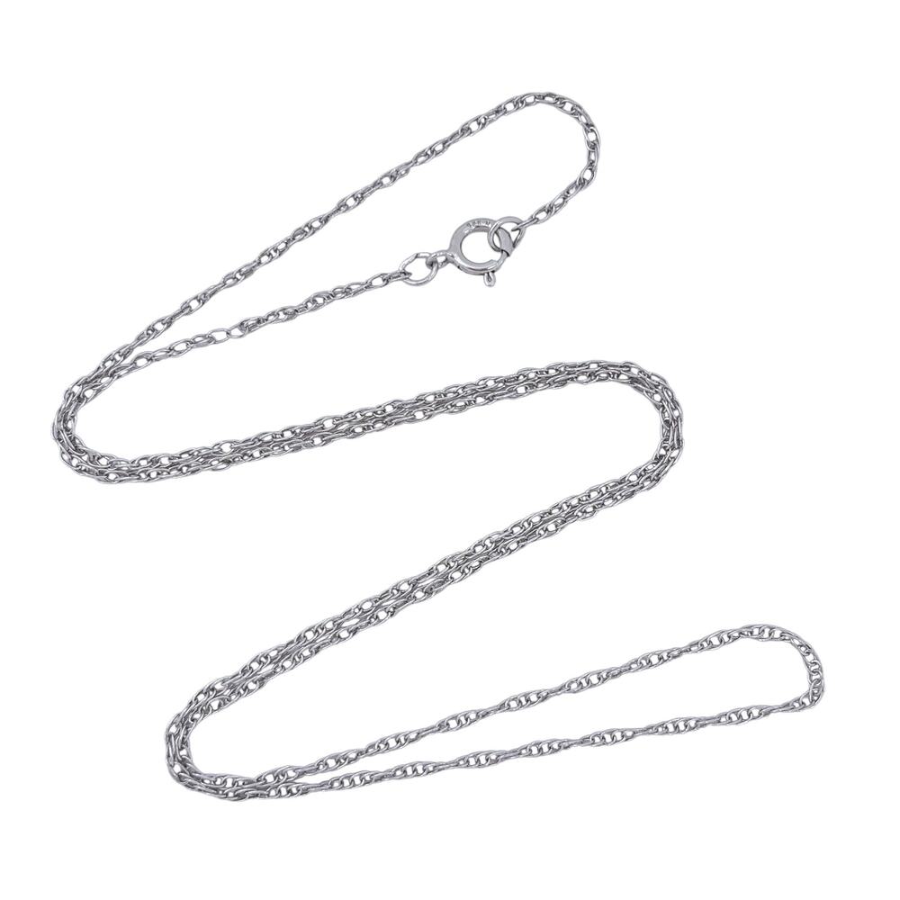 Vintage Sterling Silver 925 Rope Chain Necklace 18"